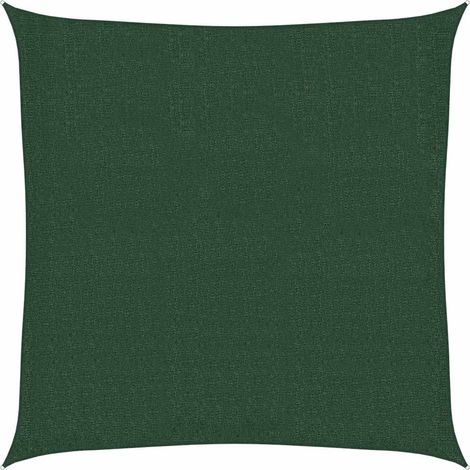 Vela Parasole Telo Ombra Parasole a Vela 160 g/m² Verde Scuro 2,5x2,5 m in HDPE (1/4)