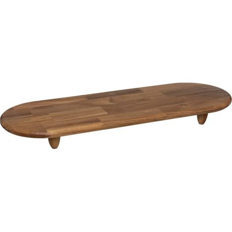 Plat de Présentation sur Pied "Acacia" 70cm Marron (1/3)