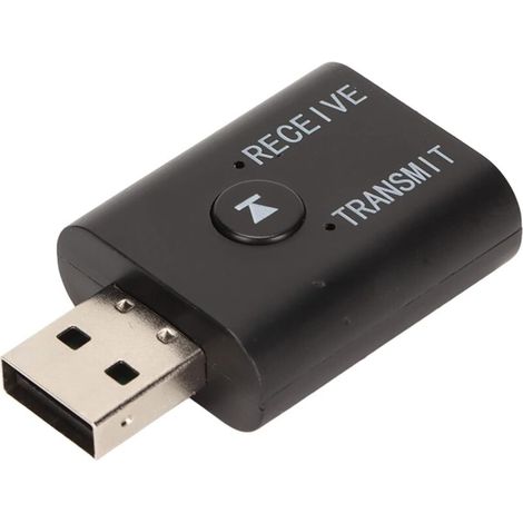 Émetteur Récepteur Bluetooth USB, Mode TX et RX 2 en 1, Prise en Charge Bluetooth 5.0 Sbc CODec, Connecteur 3,5 MM et USB A, Conception Légère Adaptée à L'autoradio (1/5)