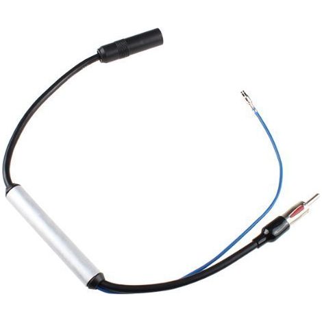 Cable de extensión para amplificador de antena de radio de coche, conector ISO DIN, cable amplificador FM/AM con entrada de alimentación