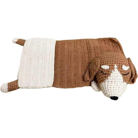 Sac de rangement tissé à la main pour canapé pour chien - coussin en laine avec porte-gobelet A (1/5)