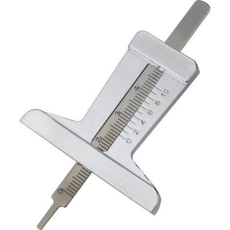 Lntyq Jauge Profondeur Pneu, Jauge de profondeur de pneus en acier inoxydable, Auto Pneu Vernier Outil de réparation de voiture Accessoires (0-50 mm)