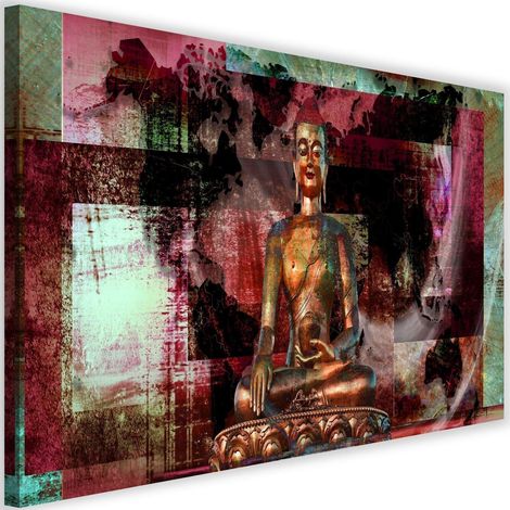 Tableau sur toile Abstrait Peinture de Bouddha 60x40 (1/5)