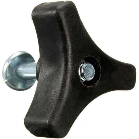 2 poignées triangulaires pour tondeuses à gazon, vis, écrou, boulon - Pièces détachées pour outils de jardin - Accessoires pour tondeuses à gazon Honda (noir) (1/4)