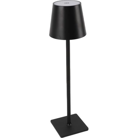 Kabellose Schreibtischlampe mit 3 Farben, dimmbar, 2000 mAh, minimalistische wiederaufladbare LED-Schreibtischlampe für Schlaf- und Wohnzimmer, Schwarz (1/5)