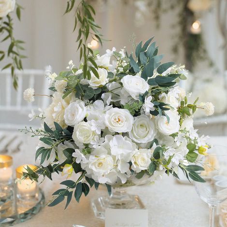 Artificial Rose Bouquet for Wedding Party Table Centerpieces (1/5)