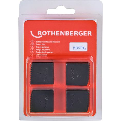 ROTHENBERGER 4x SC Mâchoires de coupe BSPT R 2" - 070870X