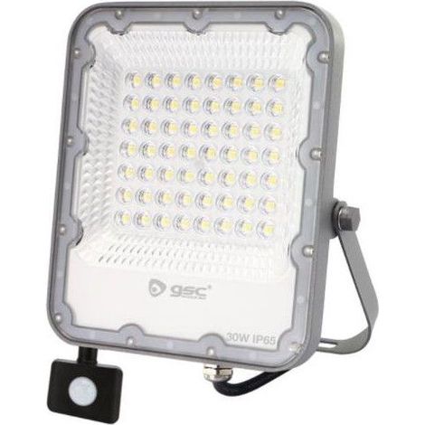 GSC 202610004  Aluminiumprojektor mit Sensor 50W 6500K IP65 Grau