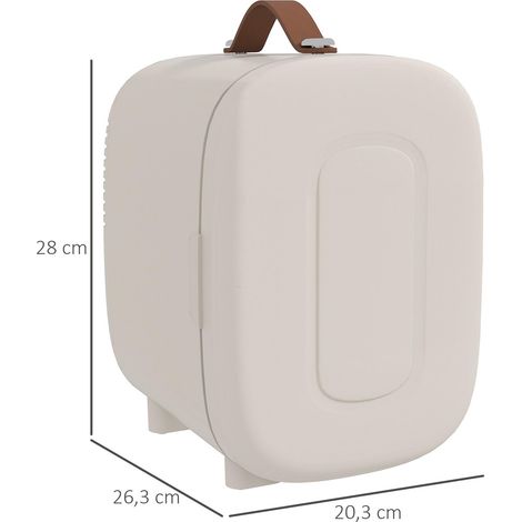 Mini-réfrigérateur/frigo beauté, capacité 4 L, 20,3 x 26,3 x 28 cm, blanc crème (1/5)