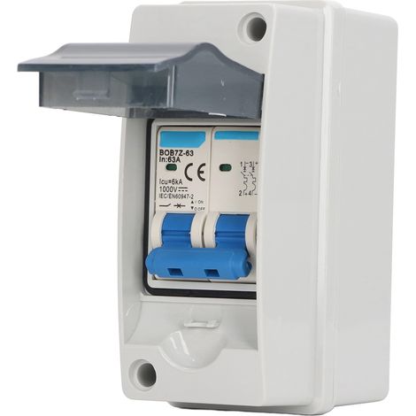 Interrupteur de sectionnement solaire photovoltaïque, protection contre les surtensions, disjoncteur miniature étanche IP65, 63 A, 1000 V (1/5)