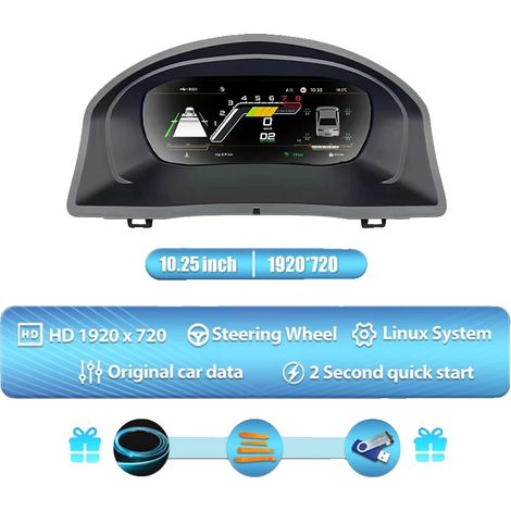 Digitales Armaturenbrett, kompatibel mit VW EOS 2003-2008, 10,25 Zoll LED-Display, mehrsprachige Unterstützung, Für EOS 2003-2008 (1/2)