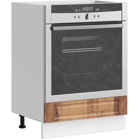 Oven Cabinet Porto Old Wood Engineered Wood vidaXL