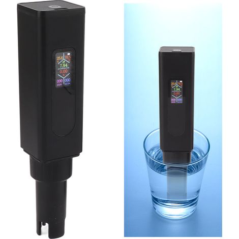 5-in-1 Wasserqualitätsanalysator: Salinometer, pH-Tester, TDS-Analysator, Leitfähigkeitsmesser (wiederaufladbar). (1/5)