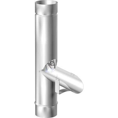 Regenwasserklappe mit Sieb, Zink, 87mm
