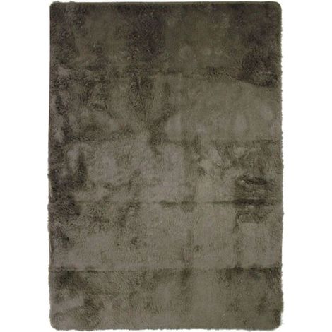NEO YOGA - Tapis lavable à base fine et souple extra doux taupe 160x230