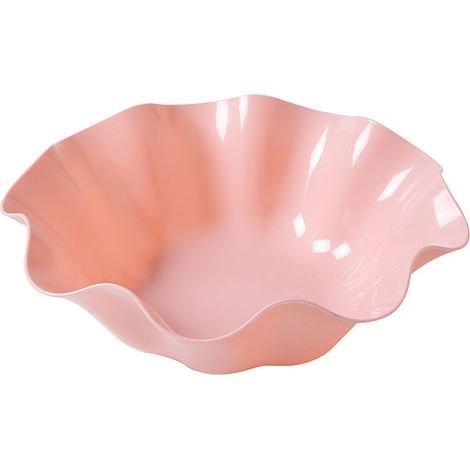 Fruit Tray Simple Modern Rounded Corner Vibrant Color Stable Base Smoothing Plastic Fruit Bowl for Party Family Bar Cafe