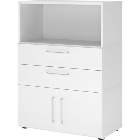 bümö flexi Aktenschrank mittel mit Schubladen   Weiß