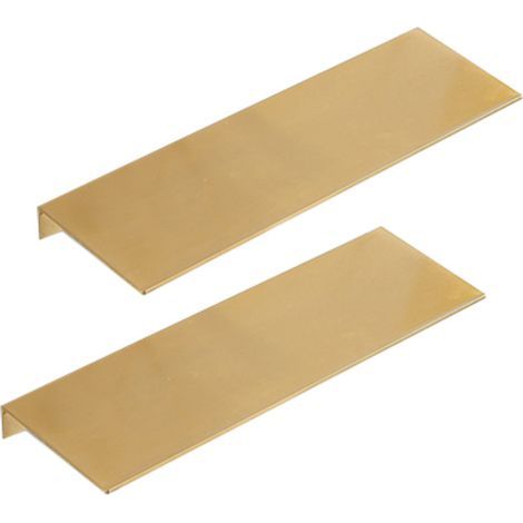 Lot de 2 - Étagère Murale - Étagère Douche - Aluminium Brossé Or Imperméable + Installation Sans Perçage Pour Salle De Bain Cuisine Salon + Or Brossé + 30x12cm (1/5)