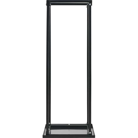 Maison Exclusive - Rastrelliera per Legna da Ardere Base Nera 37x37x113cm Acciaio (1/5)