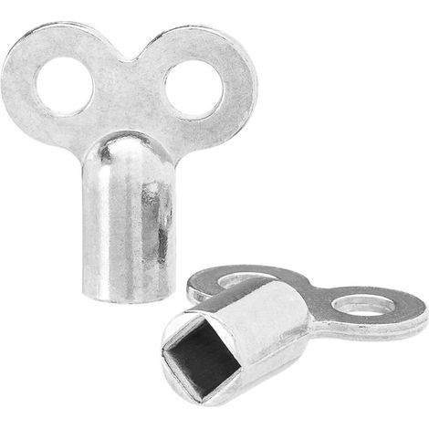 Clé de purge universelle pour radiateur: Kit de 2 clés de purge pour chauffage facile d'utilisation, idéale pour tous les radiateurs - Clef à douille - Purgeur d'eau pour vidange chauffag (1/5)