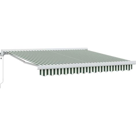 Maison Exclusive - Tenda da Sole Verde e Bianco 300 x 250 x 165 cm