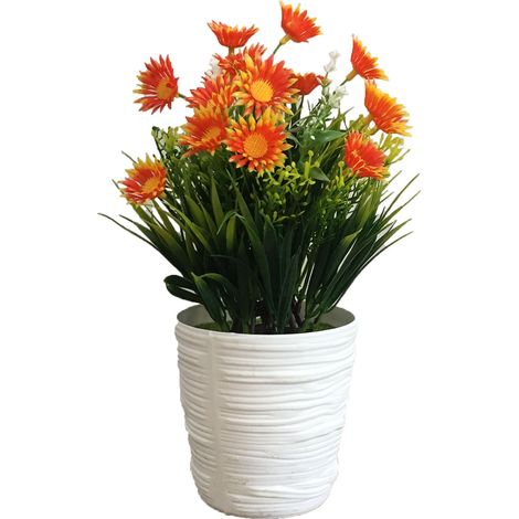Plante Artificielle En Pot - Bonsaï Simulé Orange - Décoration Intérieure Et Extérieure - 1 Pièce (1/2)