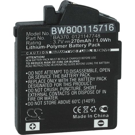 vhbw Battery compatible with Sennheiser MM 550-X Travel, MM 550 Travel, MM 500-X Wireless Headset Headphones (270 mAh, 3.7 V, Li-polymer) (1/4)