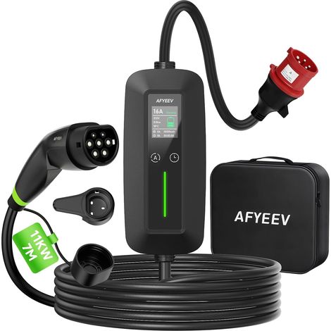 Electric Car Charger Type 2 11kW Three Phase with CEE, 6M (1/5)