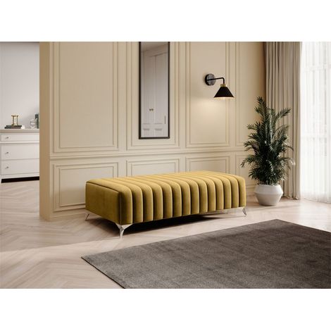 Polsterhocker Designerhocker Hocker ELENI Stoff Monolith Honiggelb (1/5)