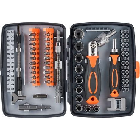 Jeu de tournevis de précision en acier chromé de 68 pièces pour ordinateurs portables, téléphones portables, ordinateurs, montres, consoles de jeux et autres appareils électroniques (1/5)