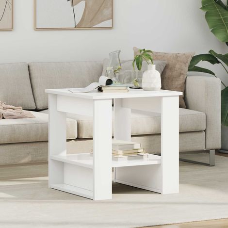 vidaXL  Coffee Table  White 51 x 50 x 50 cm Engineered Wood