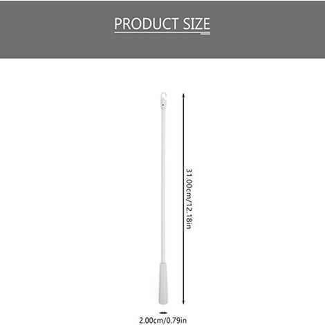 12-Zoll-Drehstange für Jalousien (Einzelhandel), Hakengriff, Zubehör für Zugstangen aus Fiberglas, Vorhangzubehör (1/5)
