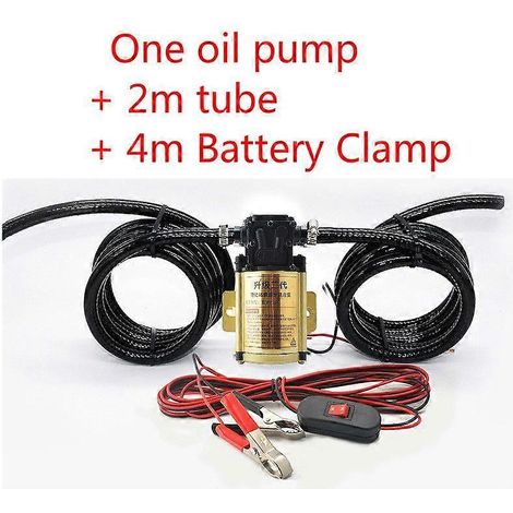 Tragbare 12V/24V-Elektropumpe für Benzin und Diesel, 2 m Schlauch, 4 m Netzkabel, leistungsstarke universelle selbstansaugende Pumpe zum Abpumpen von Öl aus Autotanks (1/4)