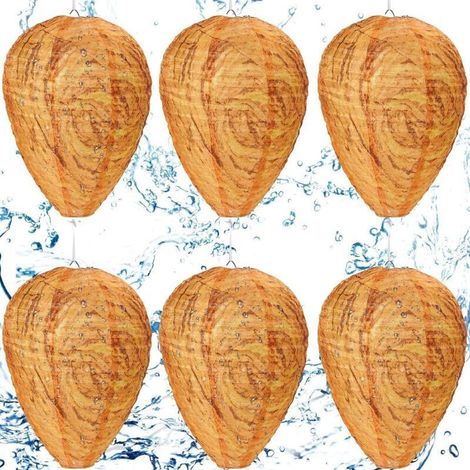 Lot de 6 nids de guêpes artificiels étanches - Orange - Pour la maison et le jardin - Pour l'extérieur (1/4)
