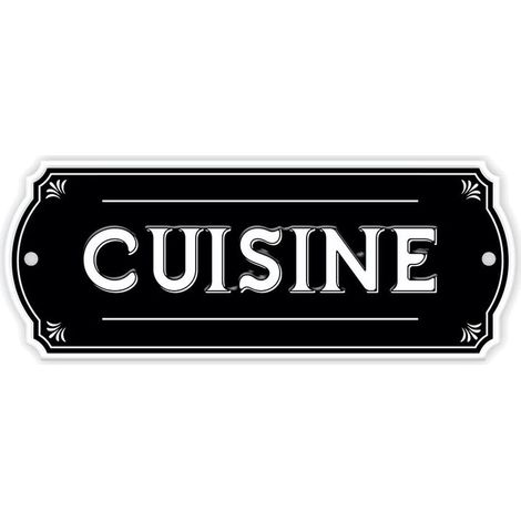 Plaque de porte en relief en métal 19 cm – Décoration cuisine – Design unique pour personnaliser vos espaces – Hauteur 7.5 cm (1/2)