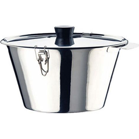 Teglia per flan con coperchio acciaio inox 14cm 1014 ilsa