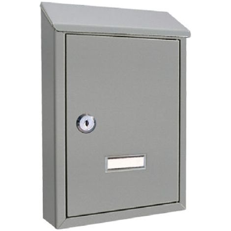CASSETTA POSTALE 'NINFEA' cm 20,5 x 6,8 x H.30 - grigio argento
