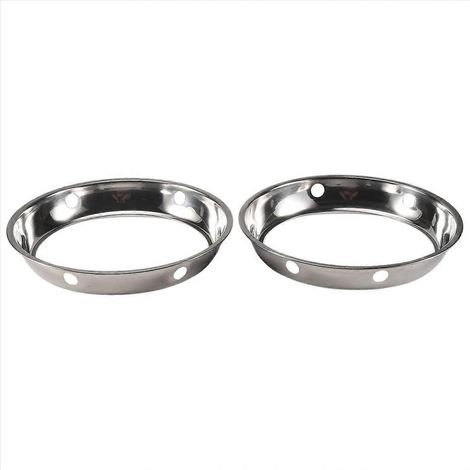 2 pièces acier inoxydable anneau pour wok Metallic universel taille pour réchaud à gaz (1/5)