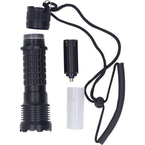 Lampe torche de plongée LED blanche étanche IPX8, étanche professionnelle pour les situations d'urgence en eaux profondes. (1/5)