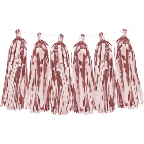 PartyDeco Ghirlanda con frange in oro rosa (1/5)