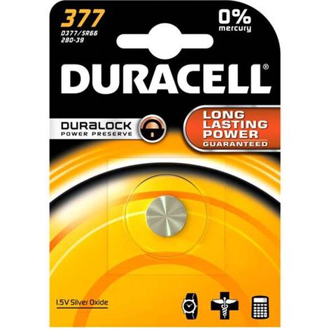 Batteriabottone 1.5V Watch 377 (Duracell Cod. Du85)
