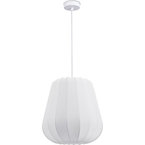 Paco Home Lámpara Colgante  Luminaria De Suspensión Salón Dormitorio Comedor Moderna Nylon E27 Bianco, Luce a sospensione - Tipo 5