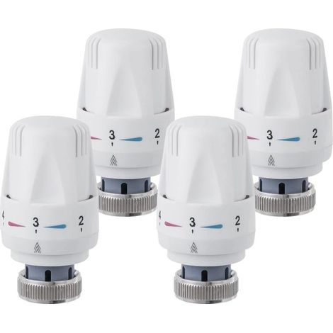 Set di 4 testine per valvole termostatiche per radiatori, M 30 x 1.5, testine di ricambio per valvole termostatiche per radiatori, valvole termostatiche per radiatori, valvole termostatiche collegate  (1/4)