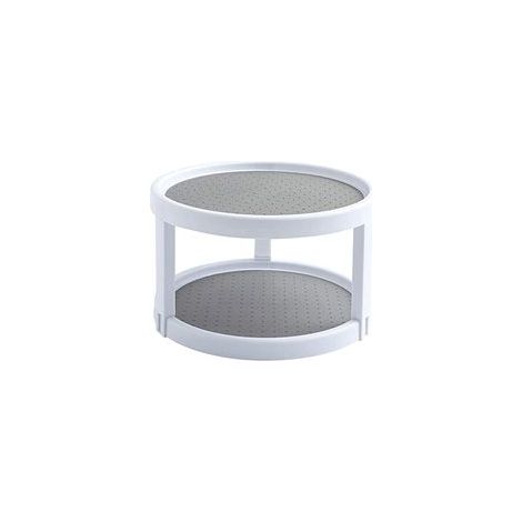 Étagère à épices rotative, plateau à épices rotatif, plateau à condiments, rangement de cuisine, multifonction pour le rangement de la cuisine (double couche) (1/5)