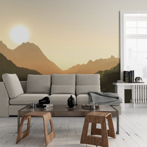 Papier Peint Montagne - Vallée Paisible - 150 x 250 cm (1/2)