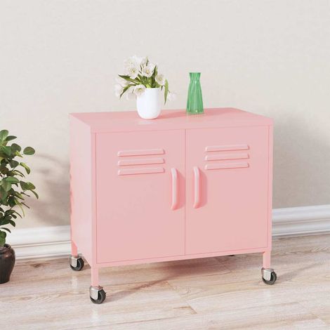 Armoire de rangement-Meuble de stockage Rose 60x35x56 cm Acier 289965 (1/5)