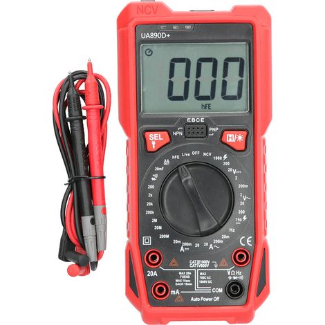 Multimètre Numérique Portable UA890D+ pour Tension, Courant, Capacité et Résistance (1/5)