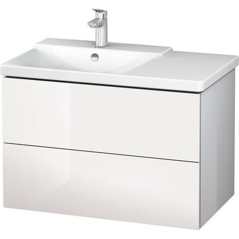 Meuble sous-vasque L-CUBE 820x481x555mm Gris Doloaveci brillant