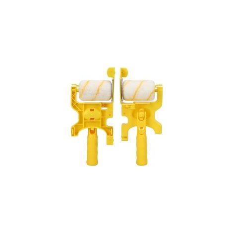 Rouleau Peinture, Kit de Bordure de Peinture Complet Rouleau de Peinture Coupe-Bordure Brosse Coupe Séparation des Couleurs Maison Chambre Mur Plafond Coffre-Fort Outil (1/4)