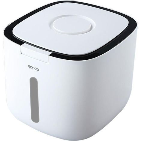 1 Boîte de stockage de riz, récipient hermétique avec fenêtre visuelle, distributeur automatique pour céréales et aliments secs (1/5)